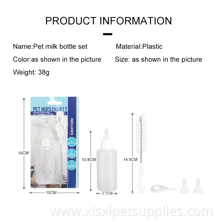 Factory Wholesale 5 In 1 Cat Puppy Nursing Bottle Hot Pet Nursing Bottle For Litter Pets